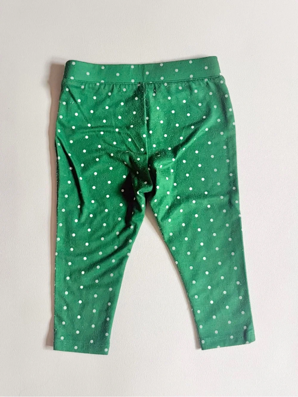 Under Armour Notre Dame Green and White Polka Dot Leggings Size 18 Months